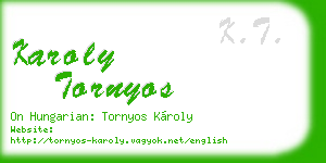 karoly tornyos business card